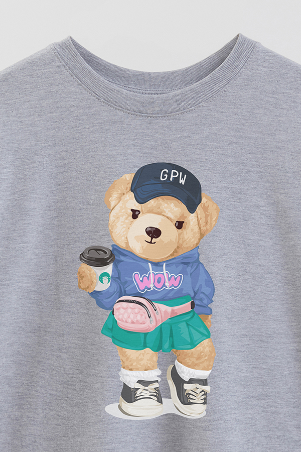 REMERA OVER ESTAMPADA UNISEX TEDDY WOW