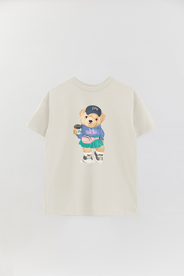 REMERA OVER ESTAMPADA UNISEX TEDDY WOW