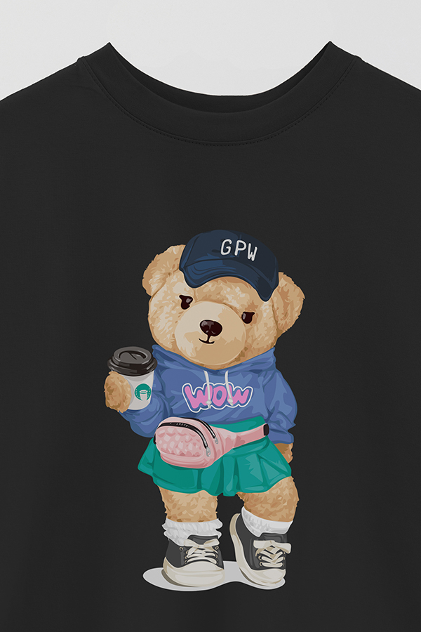 REMERA OVER ESTAMPADA UNISEX TEDDY WOW