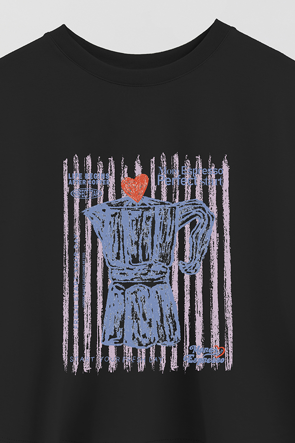 REMERA CROP ESTAMPADA MORE ESPRESSO