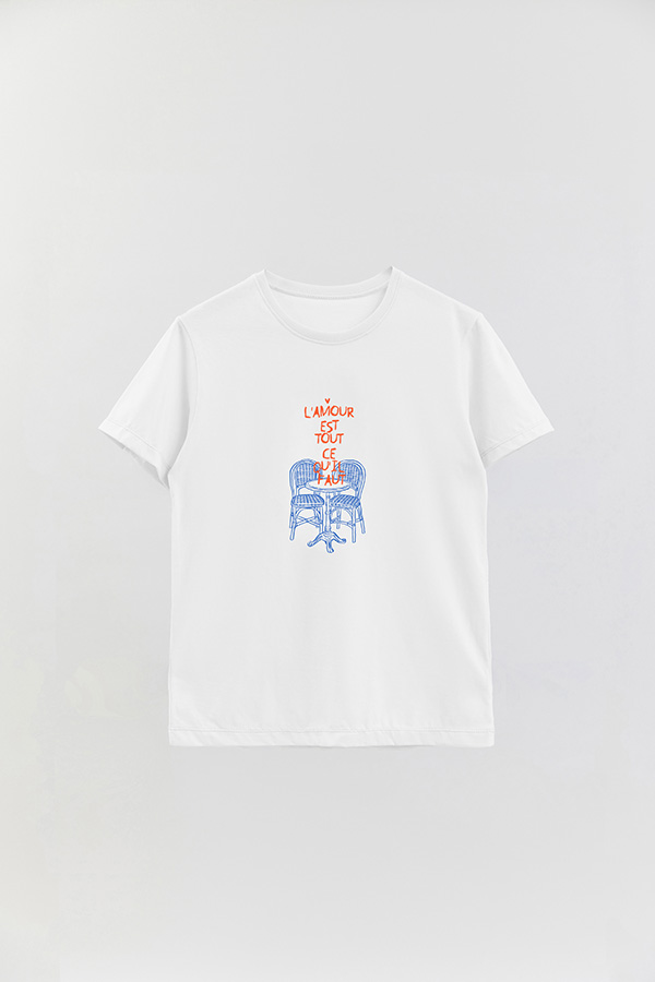 REMERA BASICA ESTAMPADA L'AMOUR