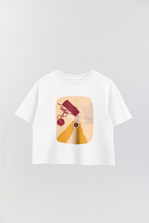REMERA CROP ESTAMPADA  ART 76