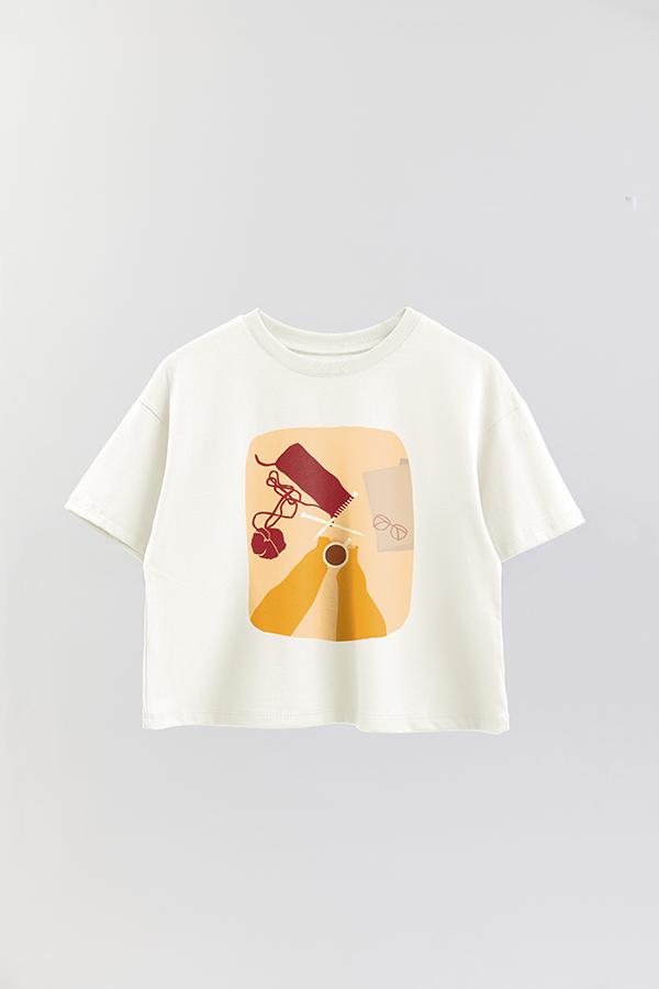 REMERA CROP ESTAMPADA  ART 76