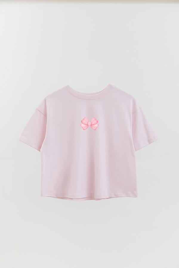 REMERA CROP ESTAMPADA COQUETTE RIBBON BOW 2