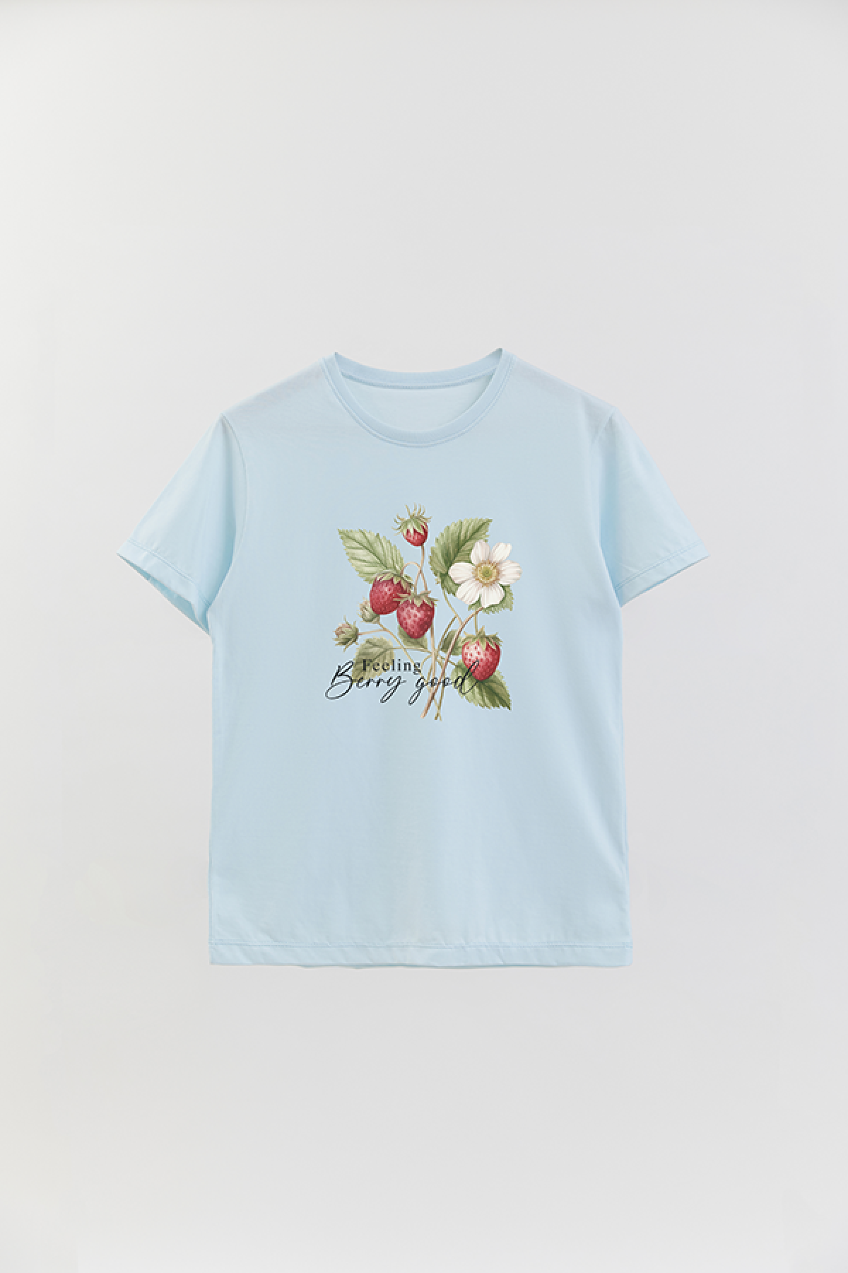 REMERA BASICA ESTAMPADA FLO2 BERRY GOOD