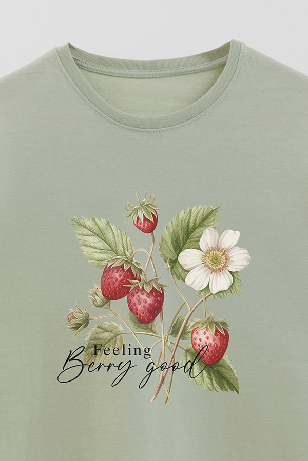REMERA BASICA ESTAMPADA FLO2 BERRY GOOD