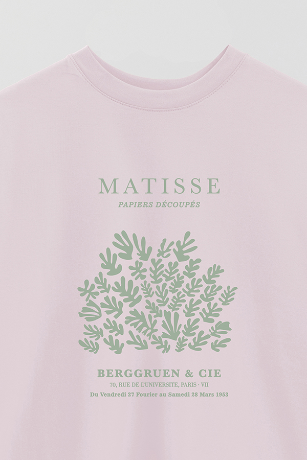 REMERA OVER ESTAMPADA ART COLLECTION SEAWEED GREEN
