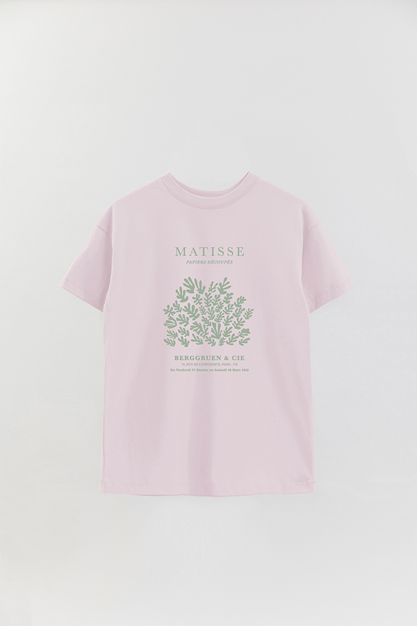 REMERA OVER ESTAMPADA ART COLLECTION SEAWEED GREEN