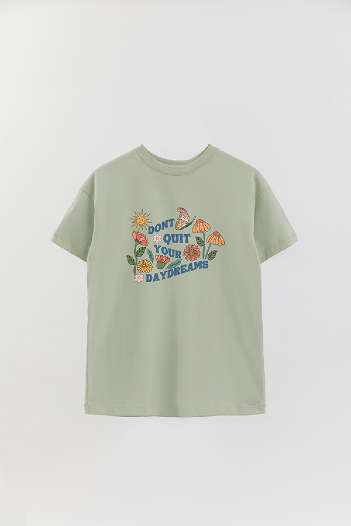 REMERA OVER ESTAMPADA BH2. DON'T QUIT YOUR DAYDREAM