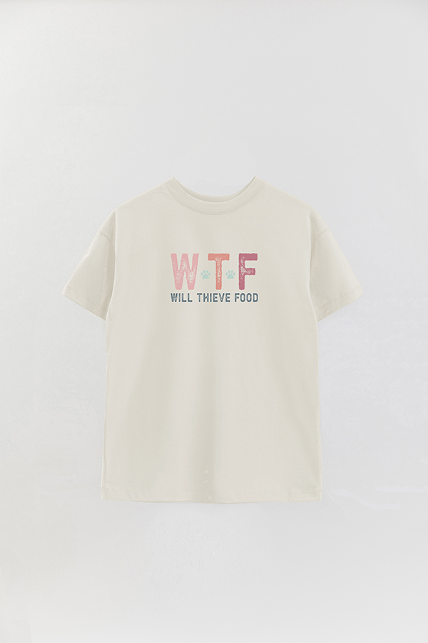 REMERA OVER ESTAMPADA DOG WTF