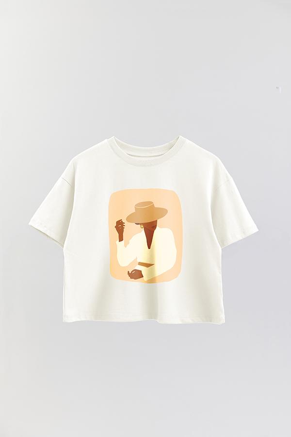 REMERA CROP ESTAMPADA ART 80
