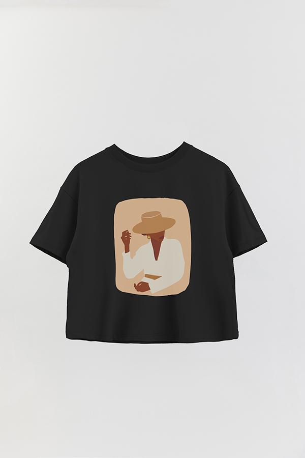 REMERA CROP ESTAMPADA ART 80