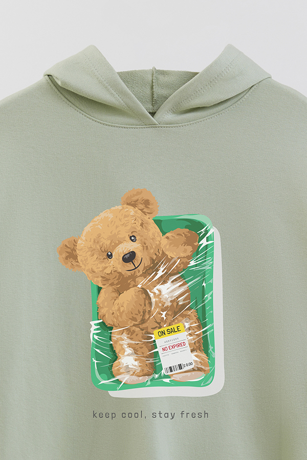 HOODIE RUSTICO KID TEDDY KEEP COOL STAY FRESH