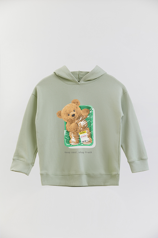 HOODIE RUSTICO KID TEDDY KEEP COOL STAY FRESH