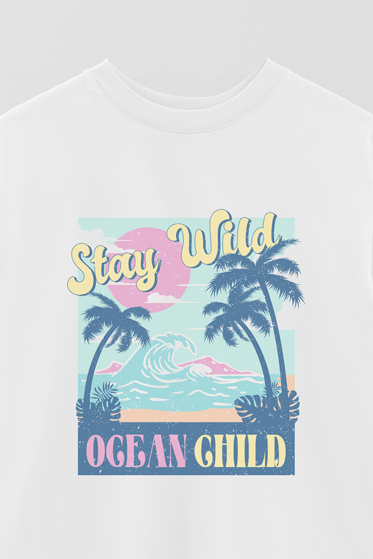 REMERA OVER ESTAMPADA SM2 STAY WILD OCEAN CHILD