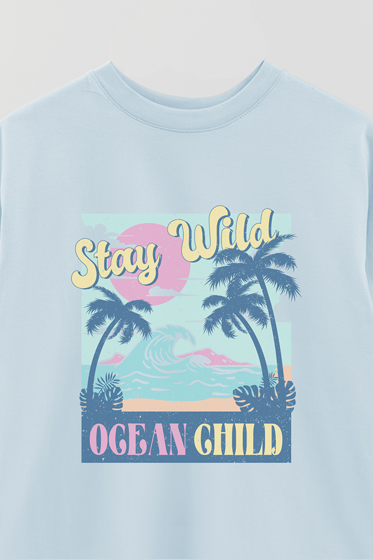 REMERA OVER ESTAMPADA SM2 STAY WILD OCEAN CHILD