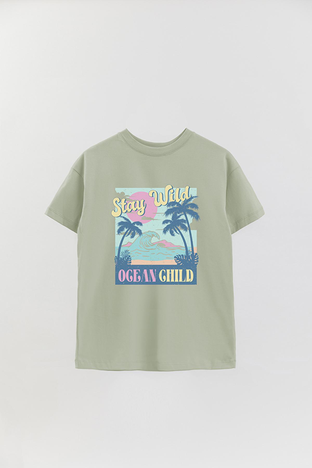REMERA OVER ESTAMPADA SM2 STAY WILD OCEAN CHILD