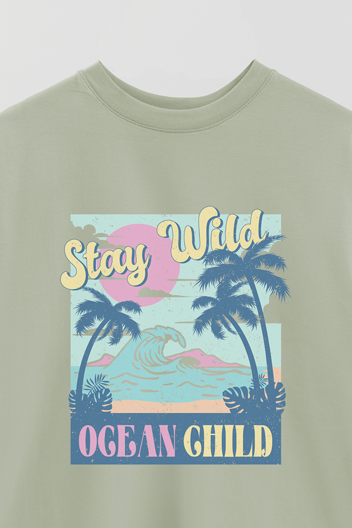 REMERA OVER ESTAMPADA SM2 STAY WILD OCEAN CHILD