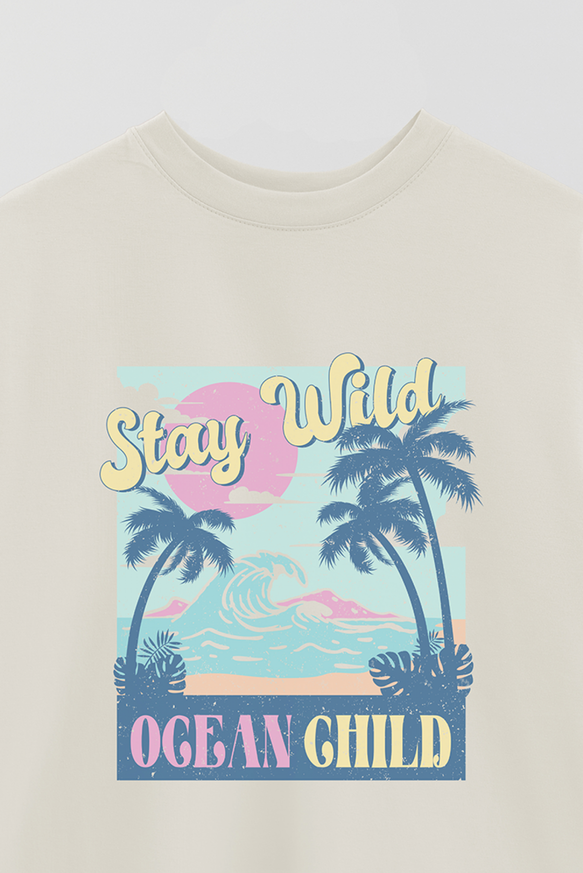 REMERA OVER ESTAMPADA SM2 STAY WILD OCEAN CHILD