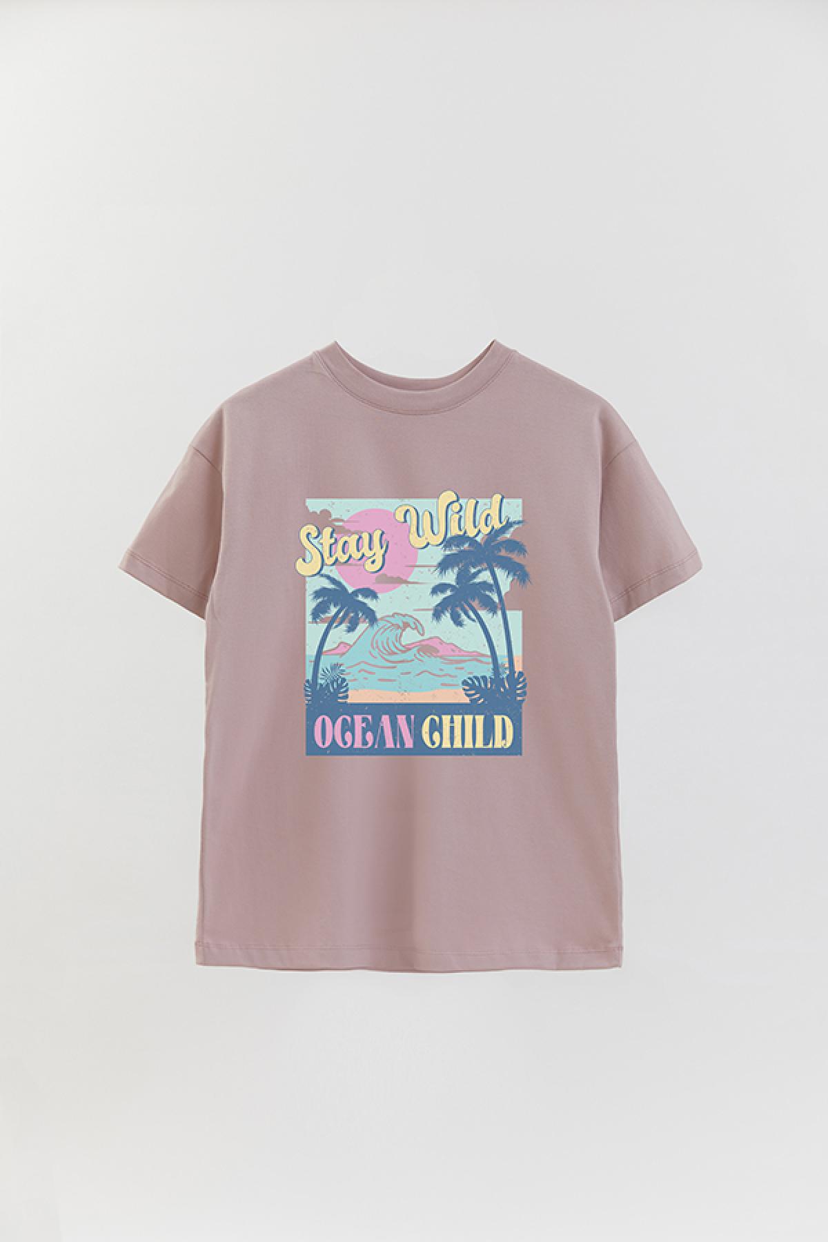 REMERA OVER ESTAMPADA SM2 STAY WILD OCEAN CHILD
