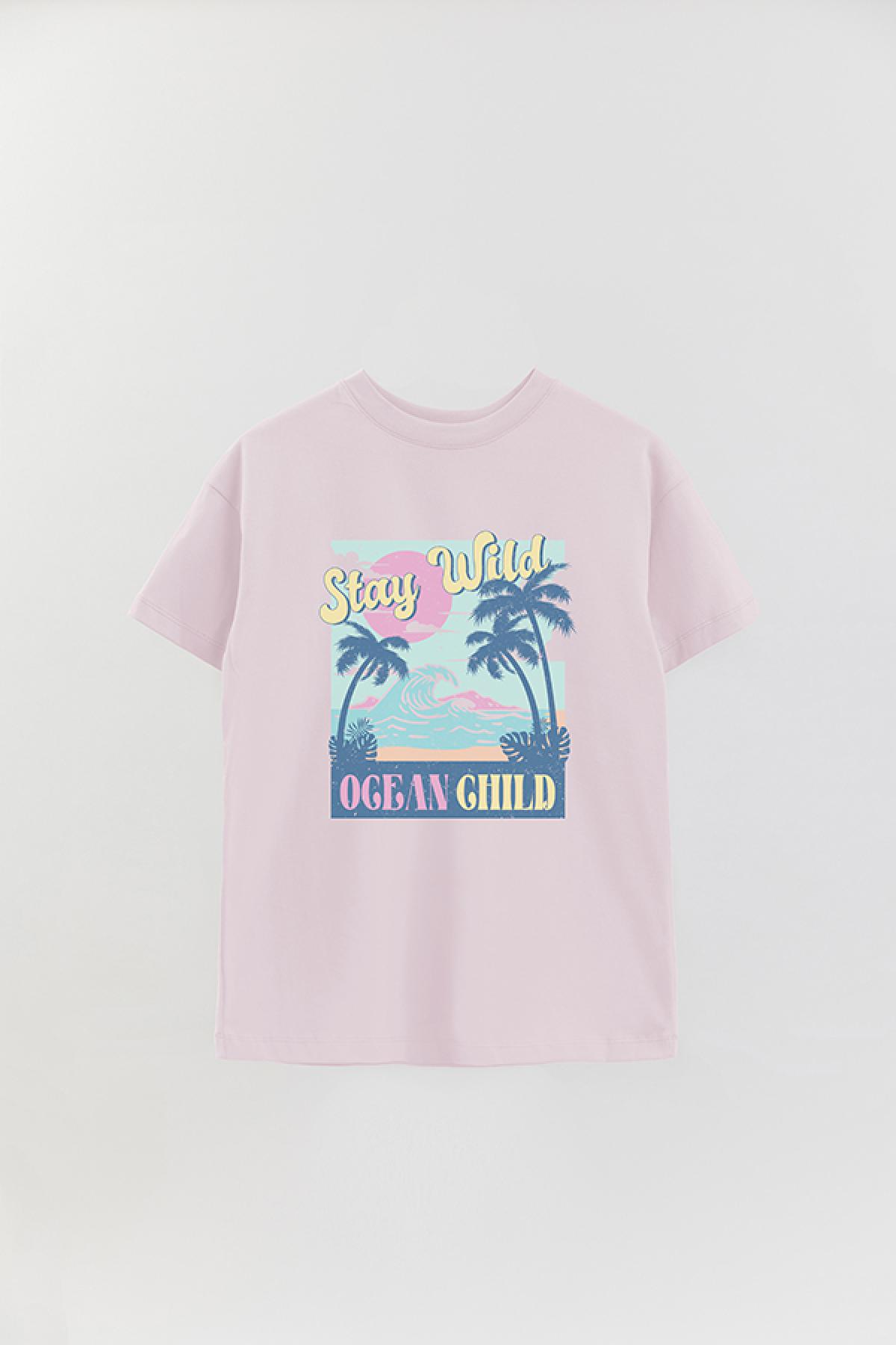 REMERA OVER ESTAMPADA SM2 STAY WILD OCEAN CHILD