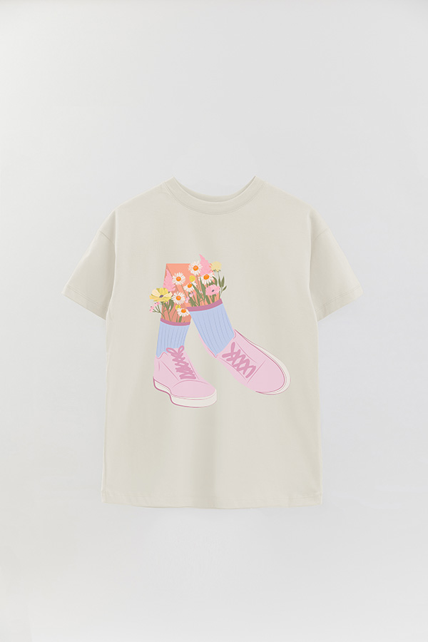 REMERA OVER ESTAMPADA MAXI SPRING SHOES