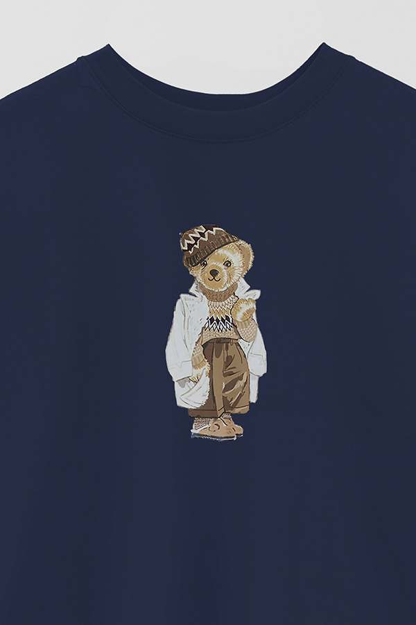 REMERA OVER ESTAMPADA UNISEX BEAR WINTER