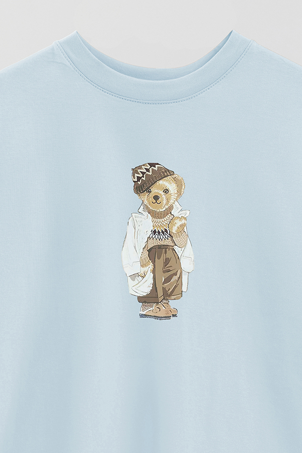 REMERA OVER ESTAMPADA UNISEX BEAR WINTER