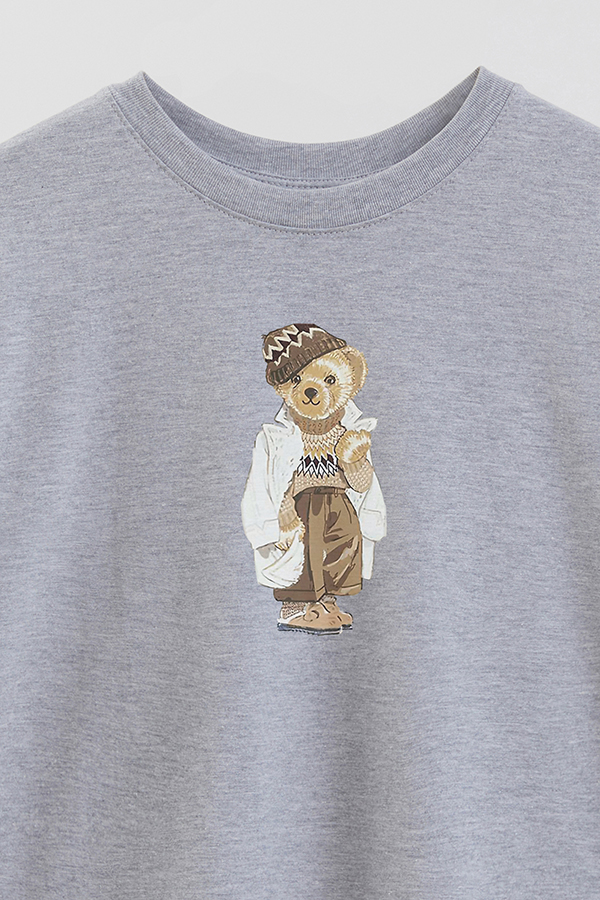 REMERA OVER ESTAMPADA UNISEX BEAR WINTER