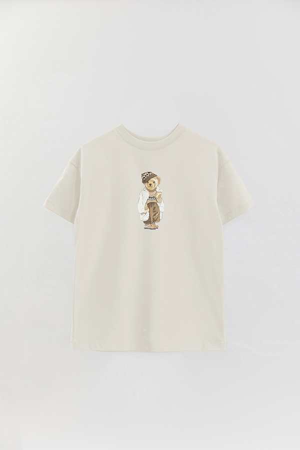 REMERA OVER ESTAMPADA UNISEX BEAR WINTER