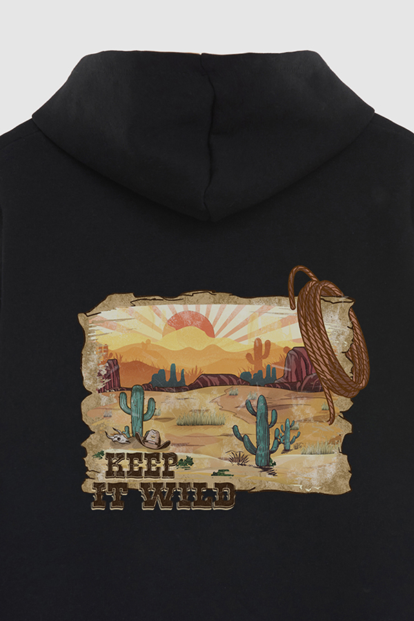 HOODIE ESTAMPADO WESTERN KEEP IT WILD