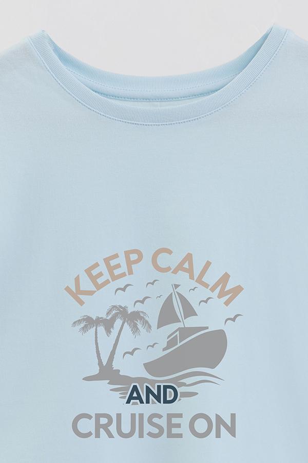 REMERA BOY OVER NT KEEP CALM AND CRUISE ON