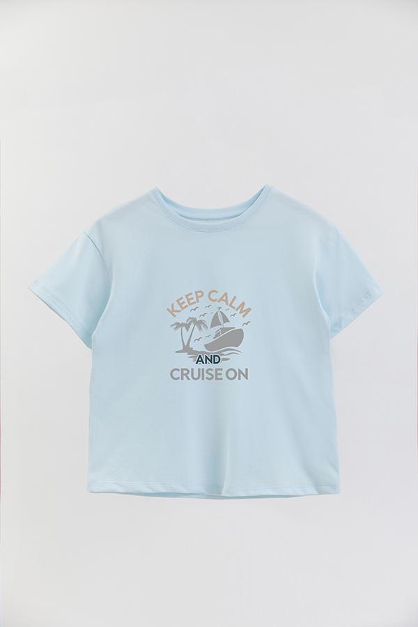 REMERA BOY OVER NT KEEP CALM AND CRUISE ON