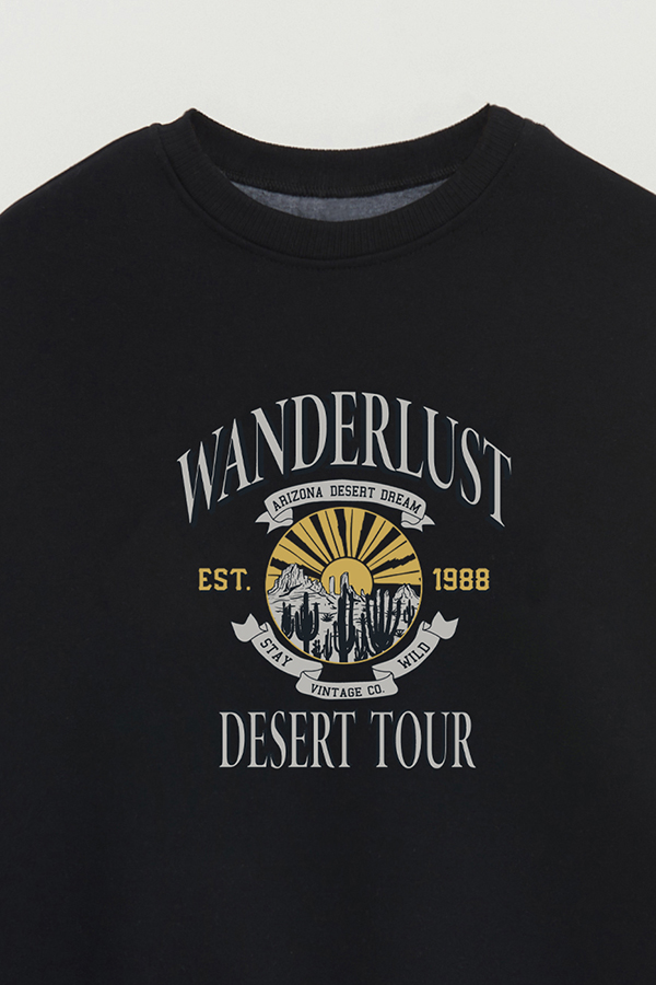 BUZO CREWNECK ESTAMPADO WESTERN DESERT TOUR