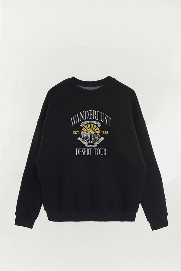 BUZO CREWNECK ESTAMPADO WESTERN DESERT TOUR