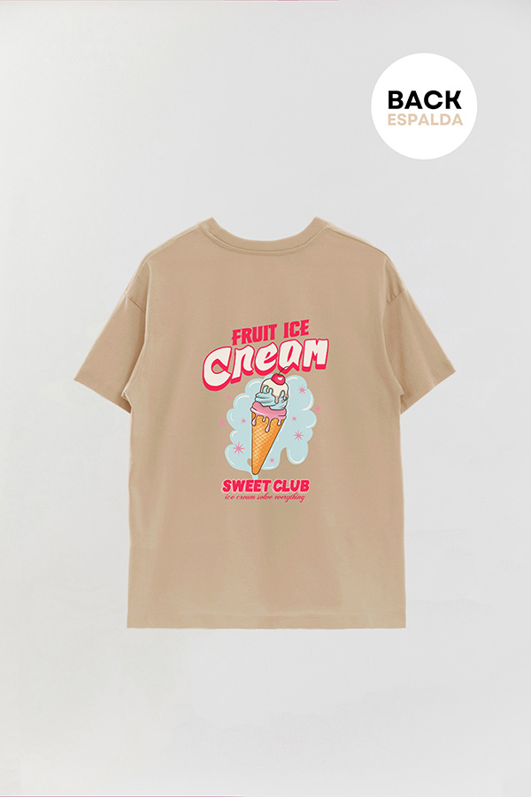 REMERA OVER FB ESTAMPADA FRUIT ICE CREAM