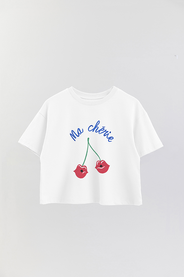 REMERA CROP ESTAMPADA PINK MA CHERIE