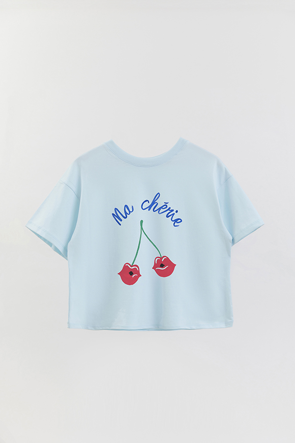 REMERA CROP ESTAMPADA PINK MA CHERIE