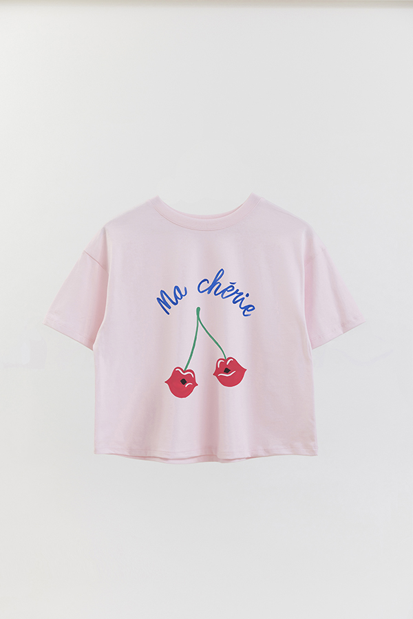 REMERA CROP ESTAMPADA PINK MA CHERIE