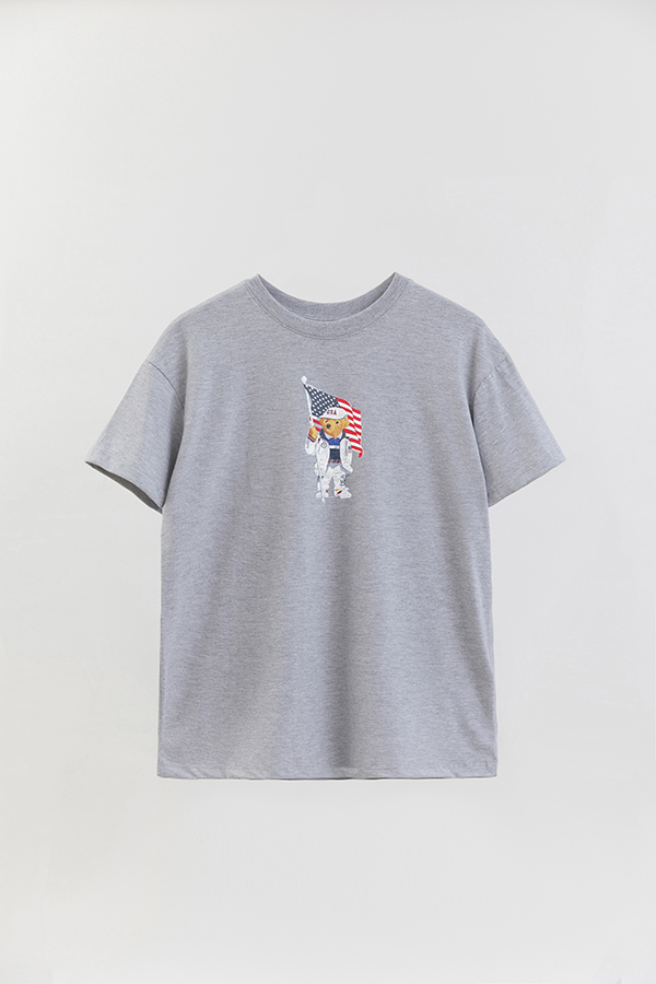 REMERA OVER ESTAMPADA UNISEX BEAR USA FLAG