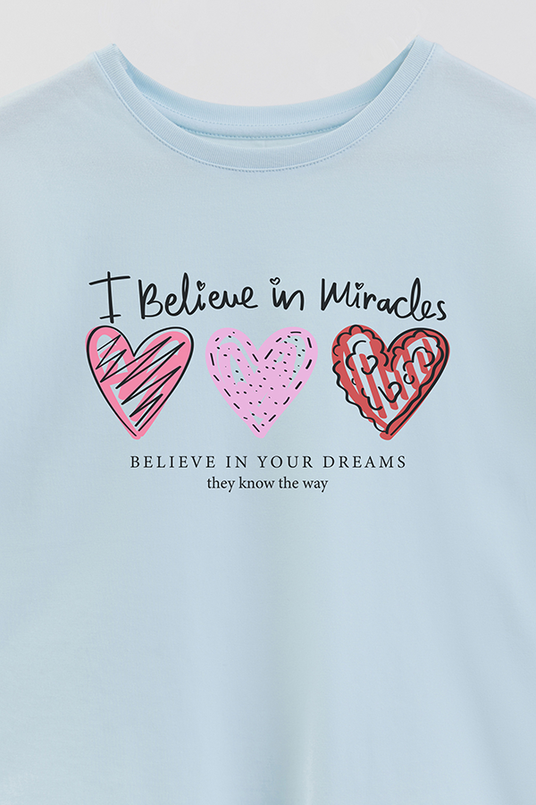REMERA GIRL OVER I BELIEVE IN MIRACLES