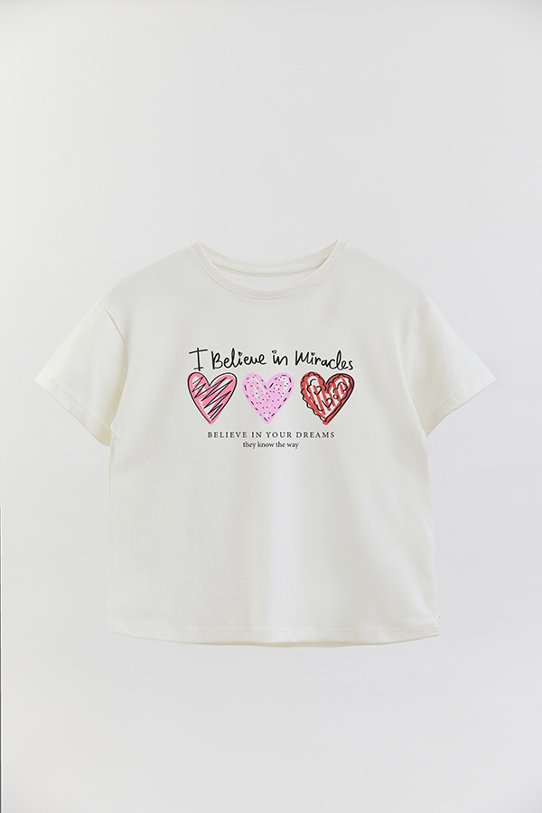 REMERA GIRL OVER I BELIEVE IN MIRACLES