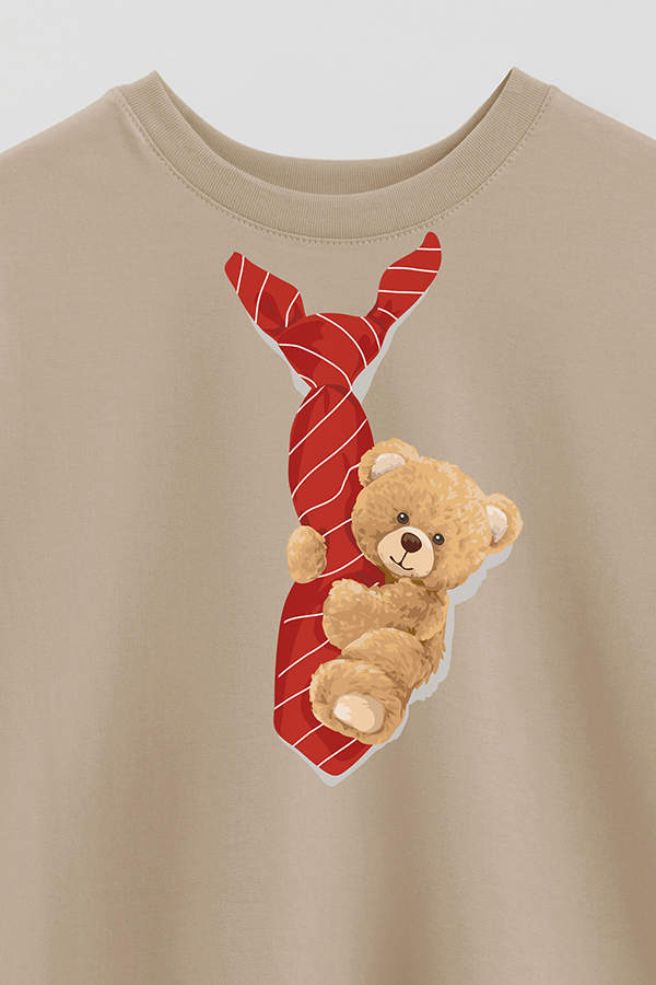 REMERA OVER ESTAMPADA UNISEX TEDDY TIE