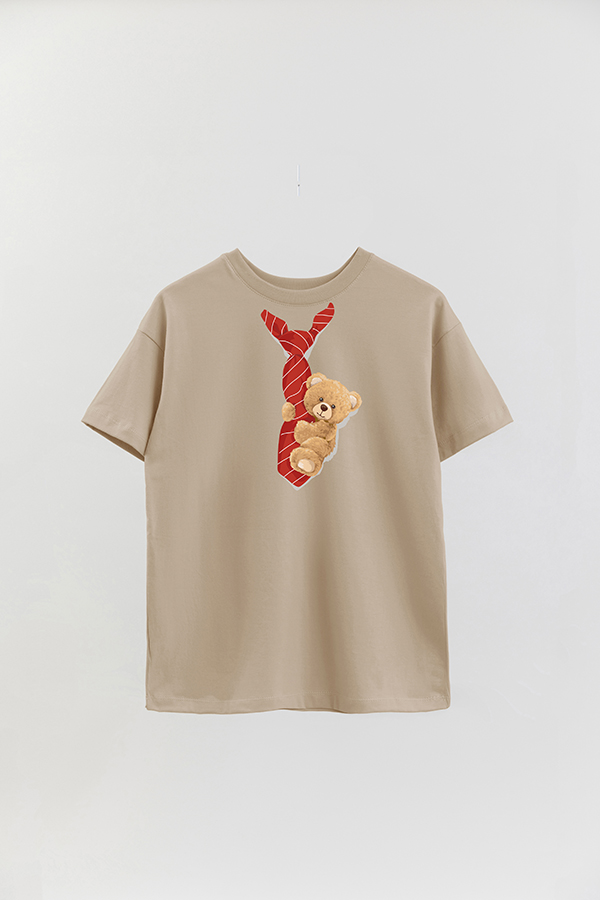 REMERA OVER ESTAMPADA UNISEX TEDDY TIE