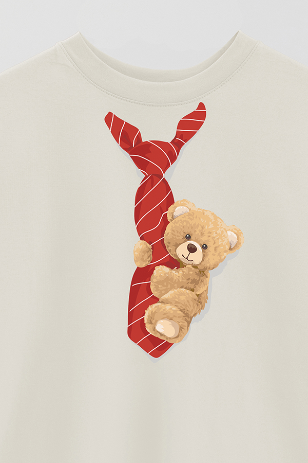 REMERA OVER ESTAMPADA UNISEX TEDDY TIE