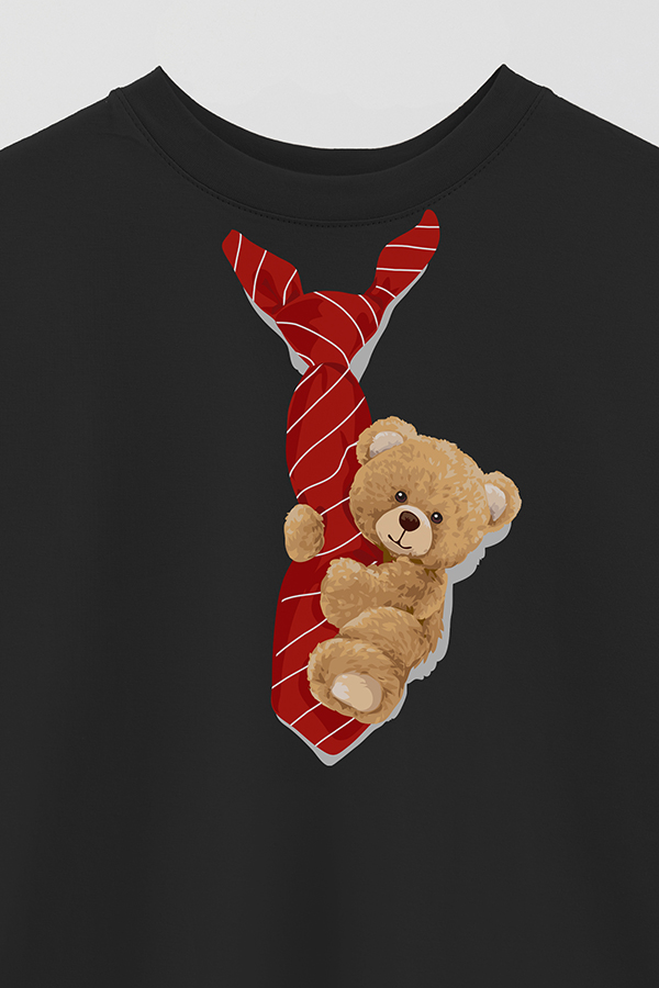 REMERA OVER ESTAMPADA UNISEX TEDDY TIE