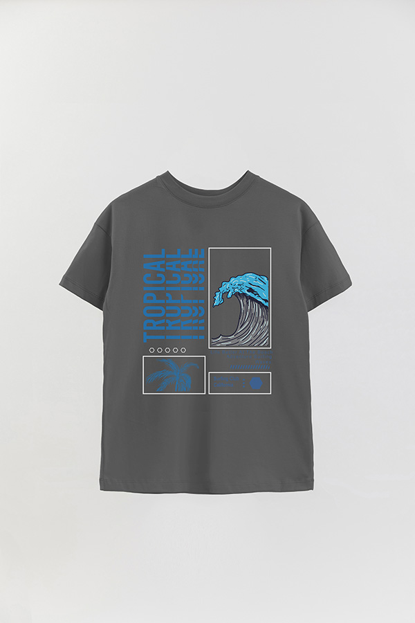 REMERA OVER ESTAMPADA TROPICAL