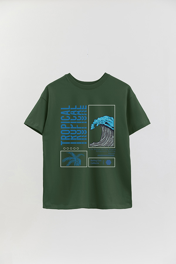 REMERA OVER ESTAMPADA TROPICAL