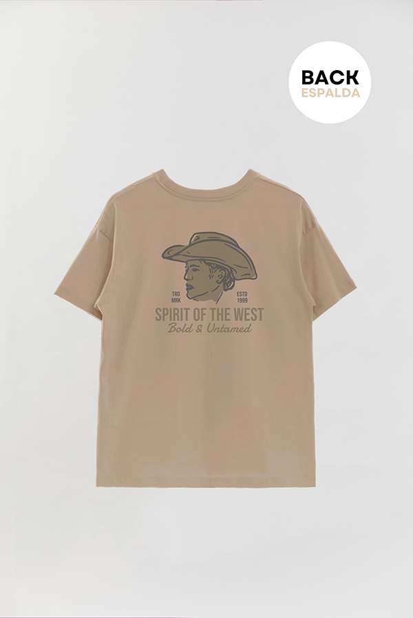 REMERA OVER ESTAMPADA BACK THE WEST
