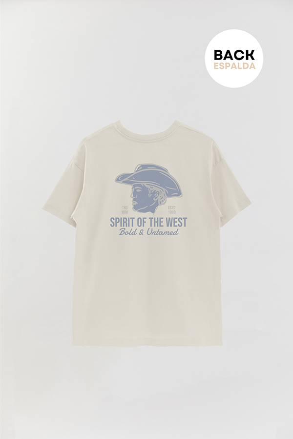 REMERA OVER ESTAMPADA BACK THE WEST
